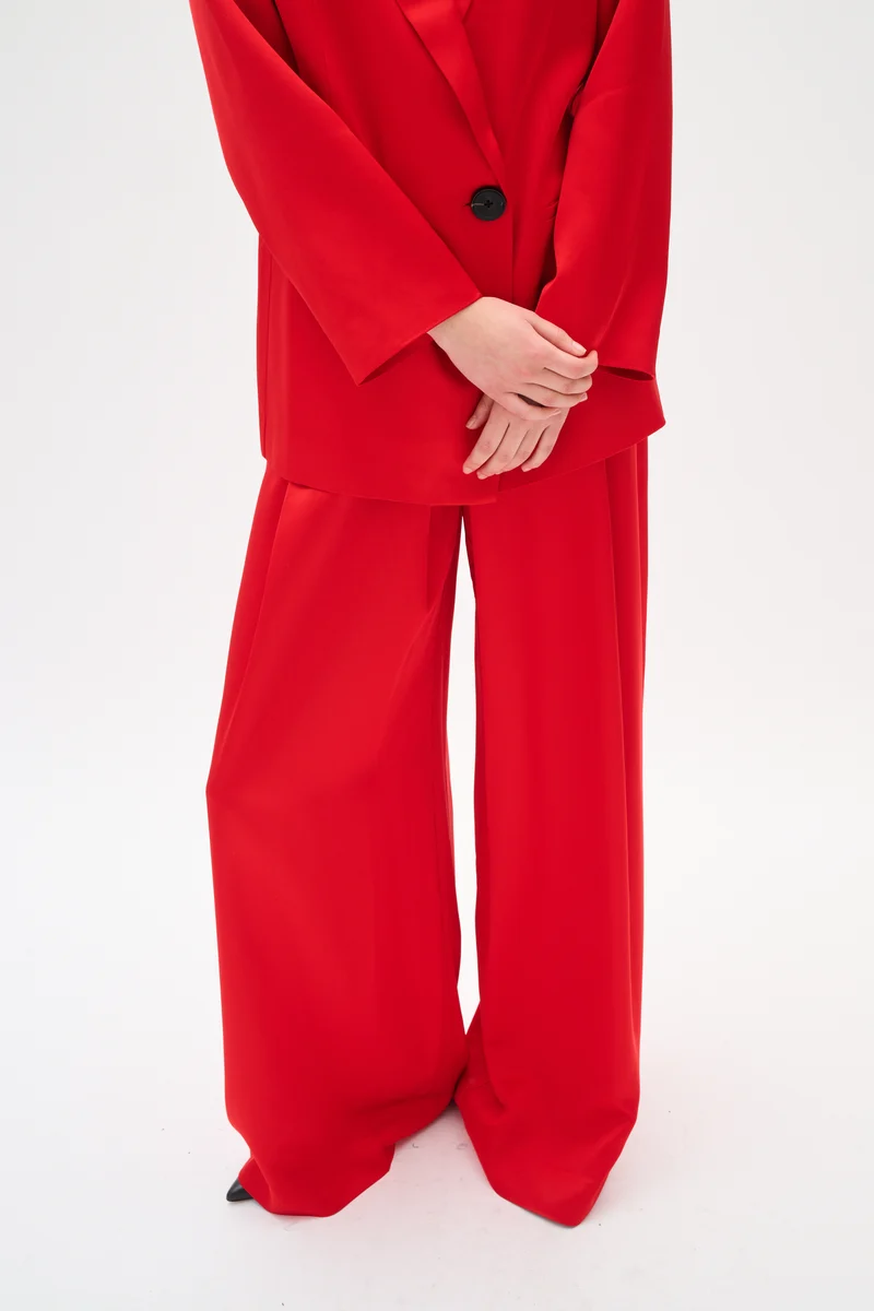 Pantalon ample satiné Zumah