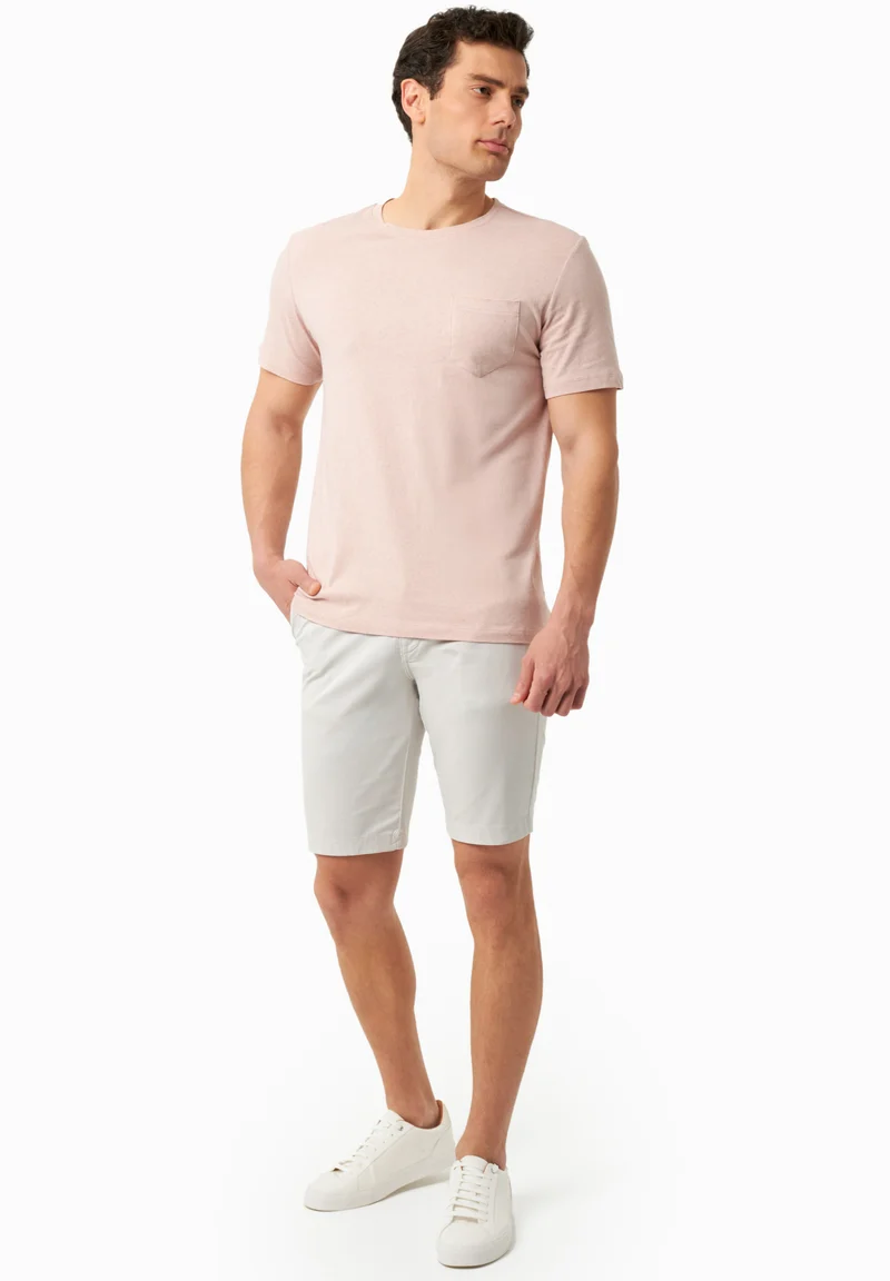 T-Shirt aus Bio-Baumwolle und Leinen