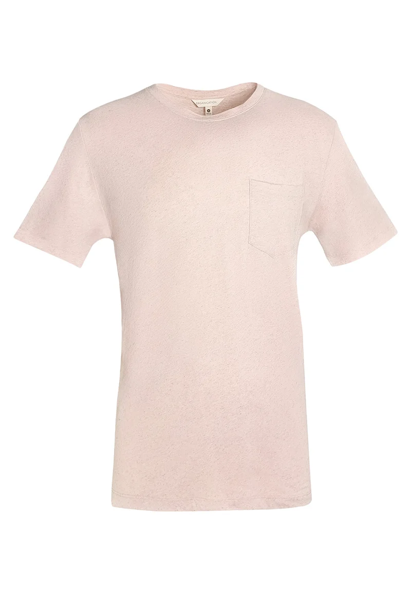 T-Shirt aus Bio-Baumwolle und Leinen