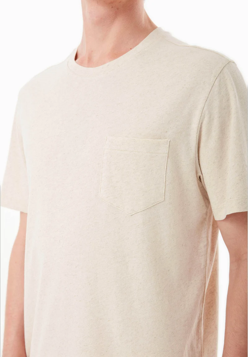 T-Shirt aus Bio-Baumwolle und Leinen