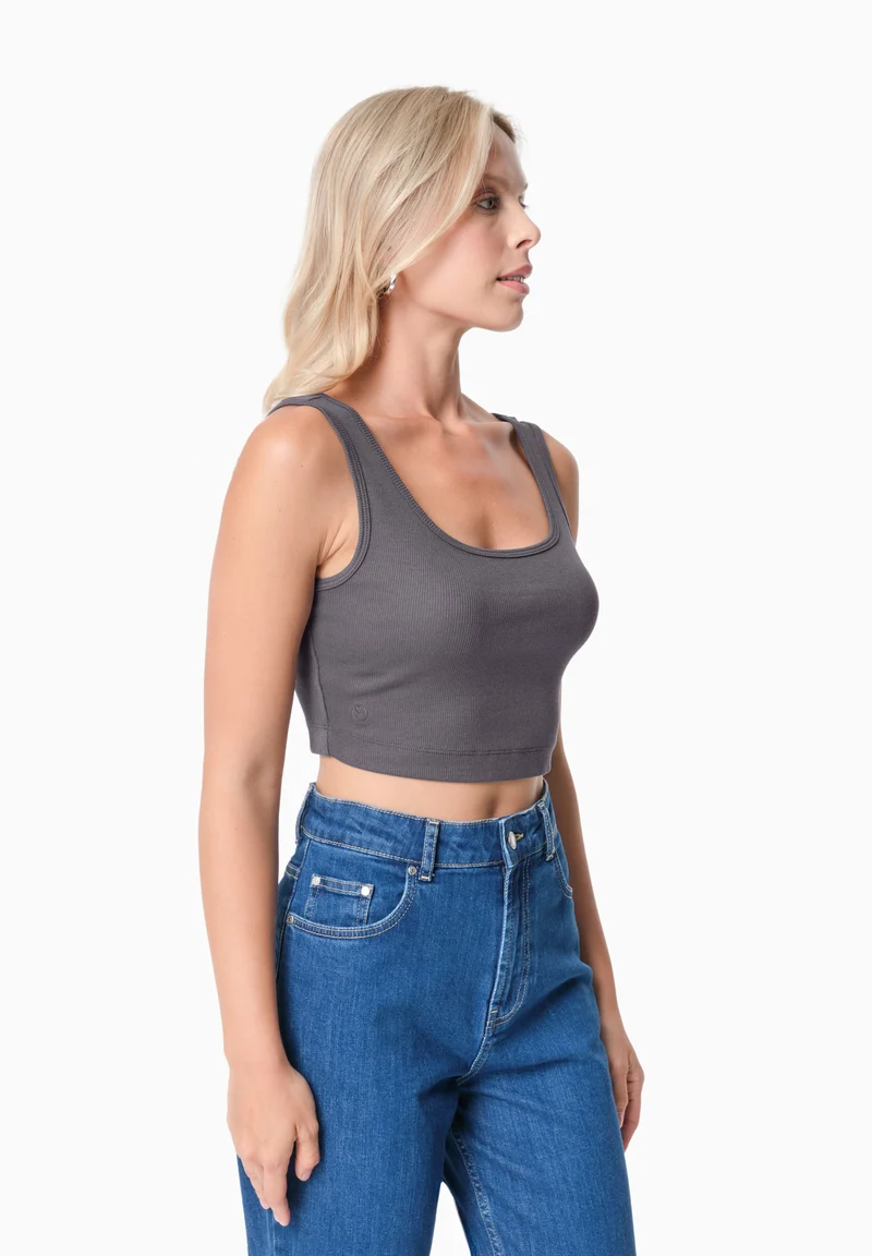 IRISS | Ripp-Crop-Top aus TENCEL™ Modal und Bio-Baumwolle