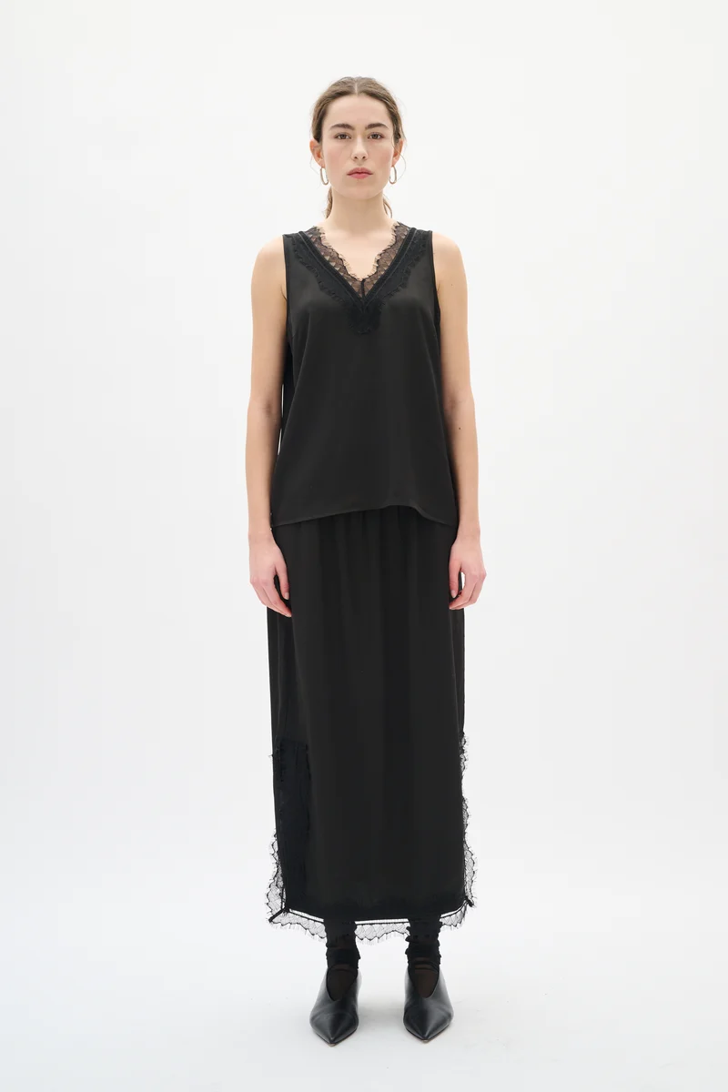 Camisole soyeuse avec dentelle Danica