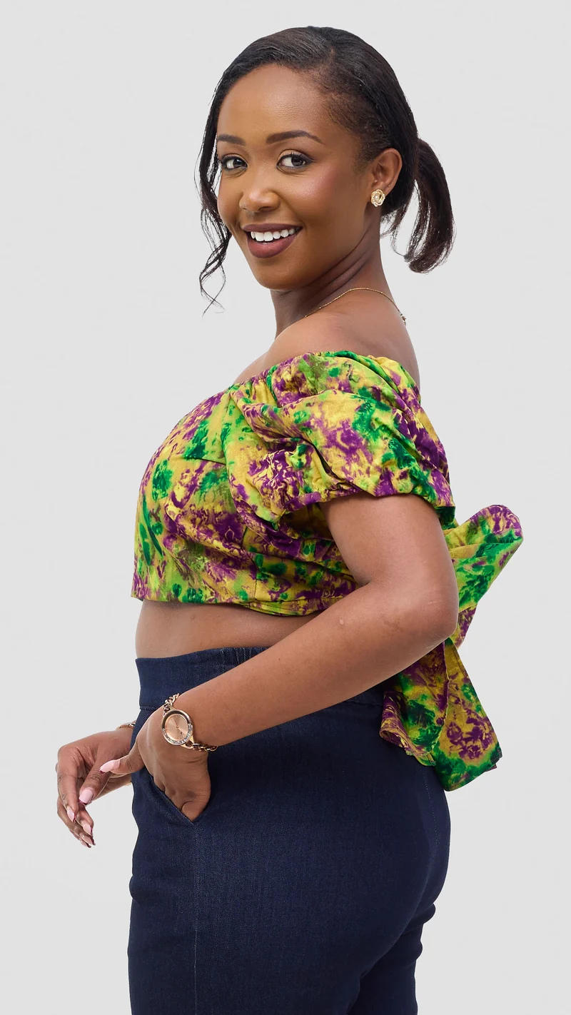 Safari Tafari Wrap Top - Semu Print