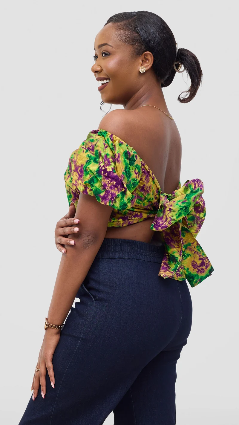 Safari Tafari Wrap Top - Semu Print