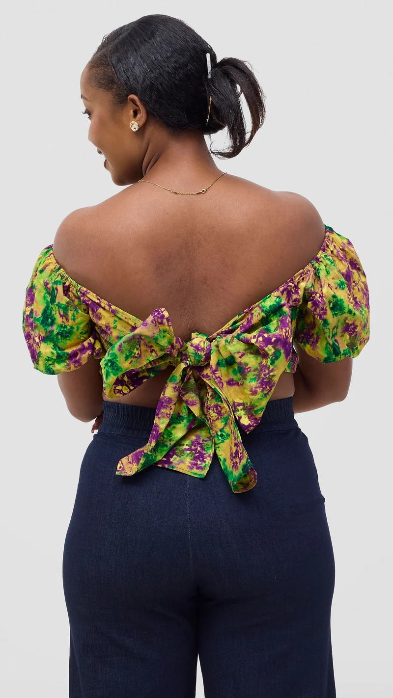 Safari Tafari Wrap Top - Semu Print