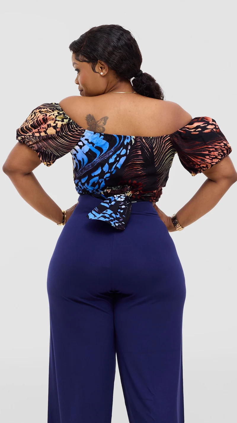 Safari Tafari Wrap Top - Pangani Print