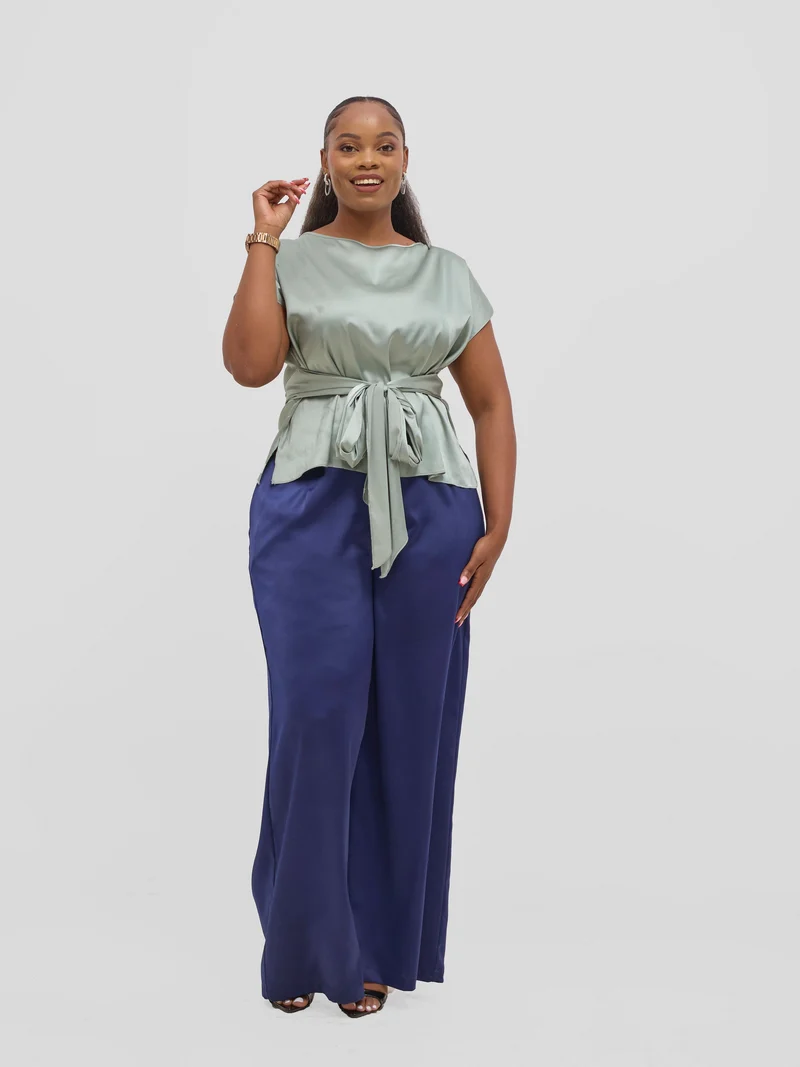 Vivo Yene Wide Leg Pants - Navy Blue