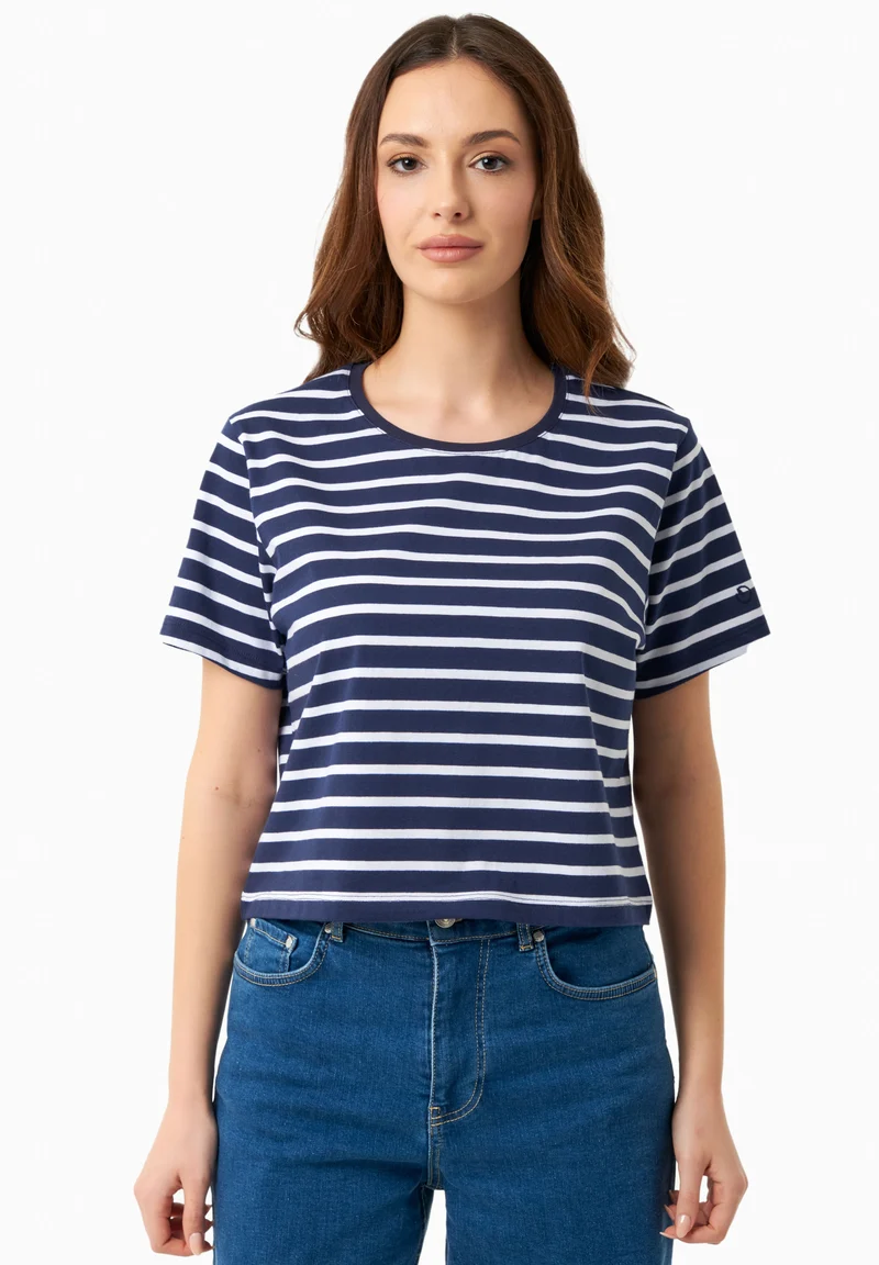 Gestreiftes T-Shirt aus Bio-Baumwolle
