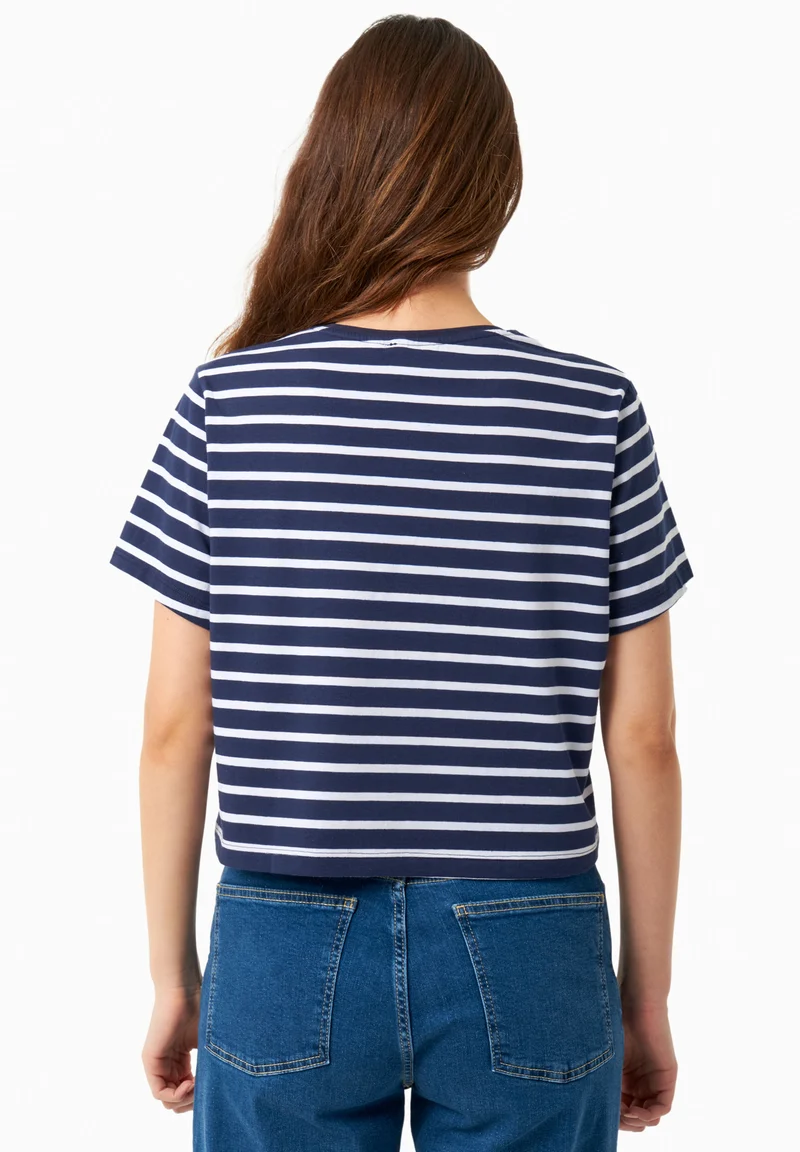 Gestreiftes T-Shirt aus Bio-Baumwolle