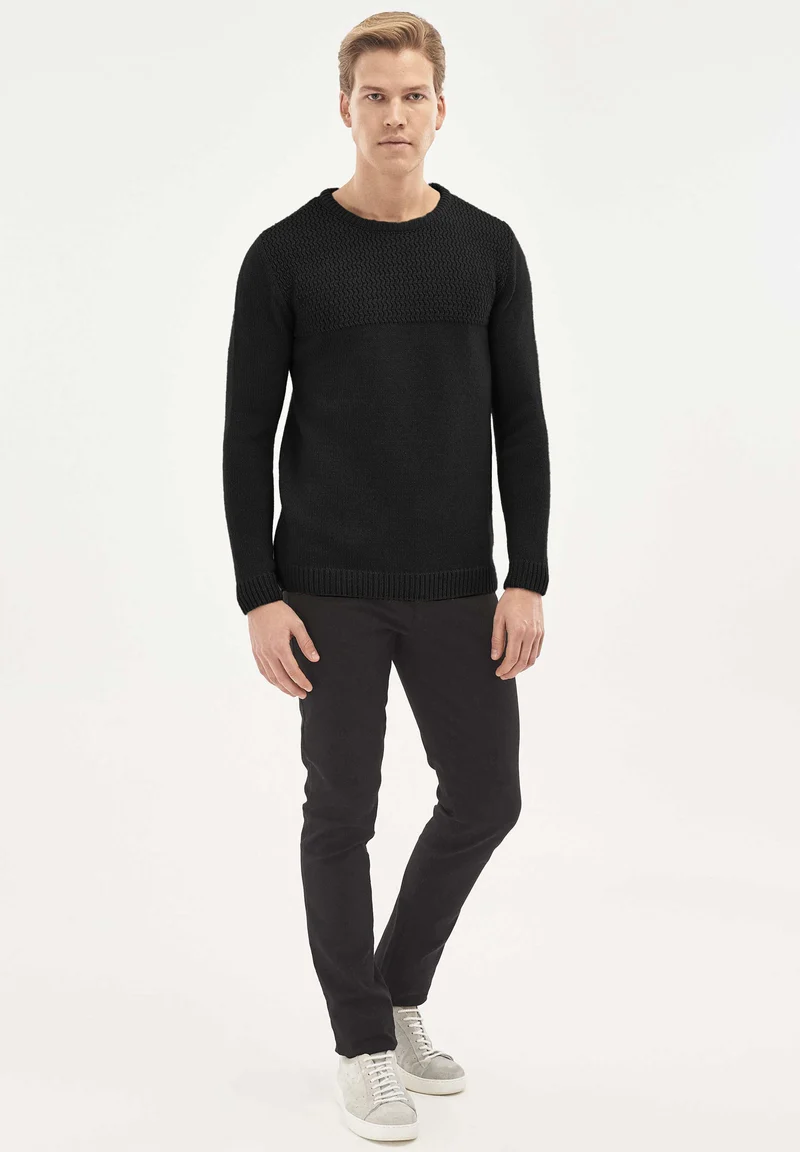 Pullover aus Bio-Merinowolle und Bio-Baumwolle