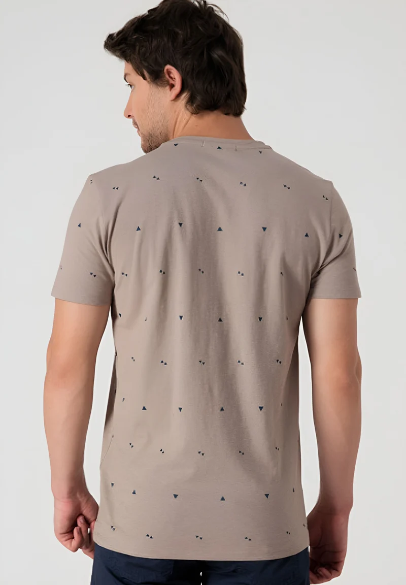 T-Shirt aus Bio-Baumwolle mit Allover-Print
