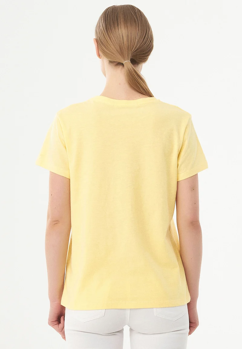 T-Shirt aus Bio-Baumwolle mit Schmetterling-Print