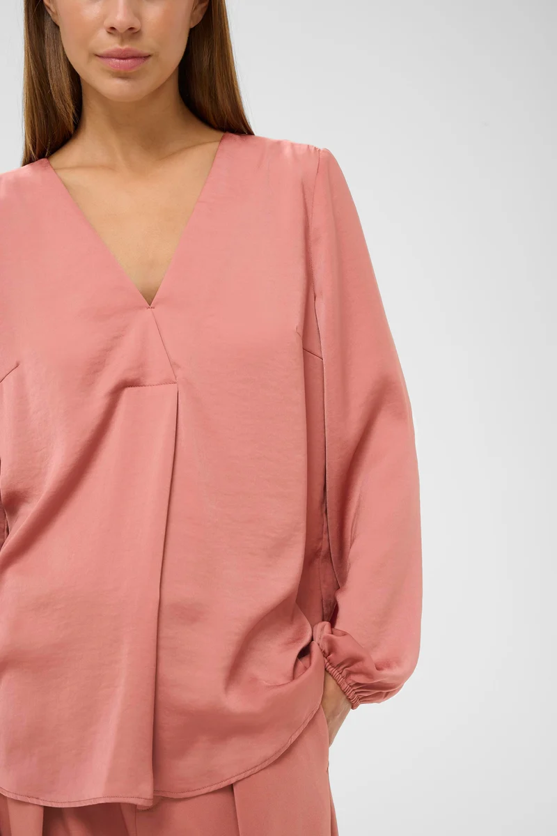 Blouse drapée à col V Rinda