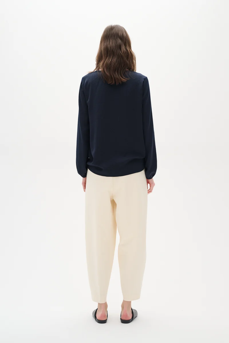 Blouse drapée à col V Rinda