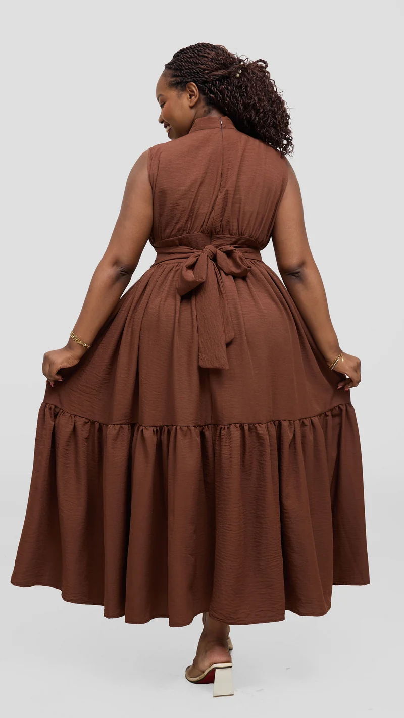 Zambarau Apparel Malaika Dress - Brown