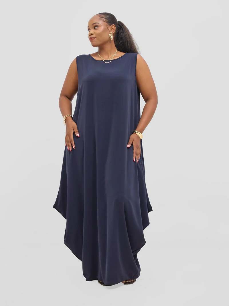 Vivo Seli Maxi Dress - Navy Blue