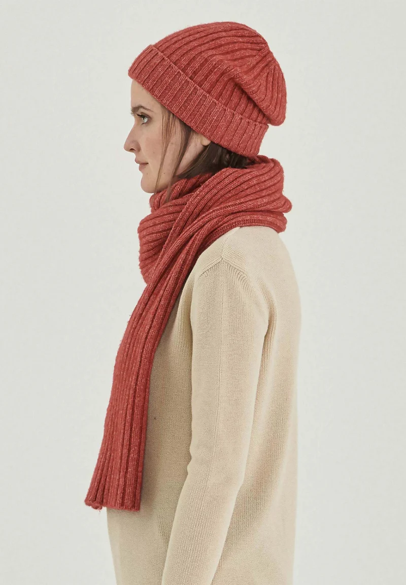 Unisex Strickschal aus Bio-Merinowolle und Bio-Baumwolle