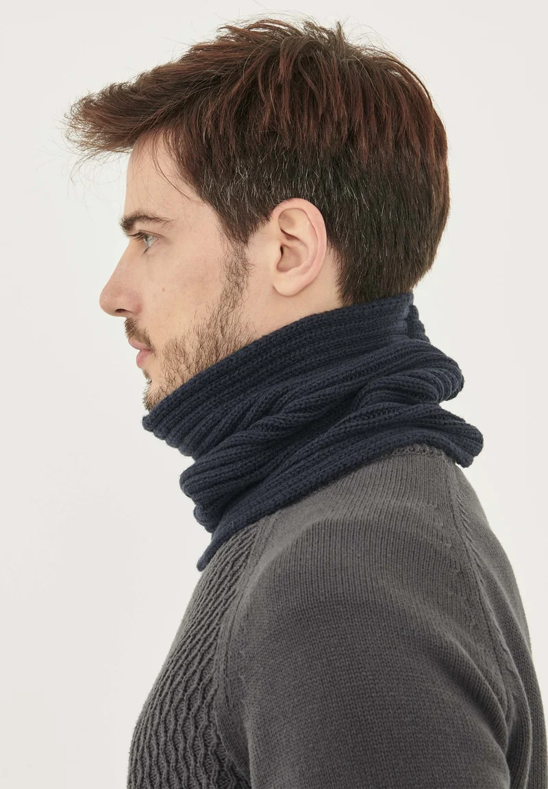 Unisex Strick Loop Schal aus Bio-Merinowolle und Bio-Baumwolle