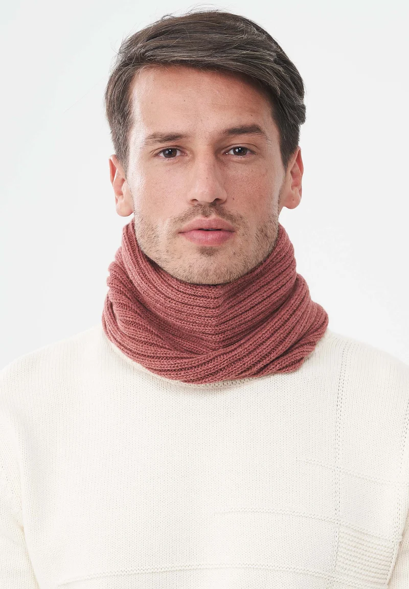 Unisex Strick Loop Schal aus Bio-Merinowolle und Bio-Baumwolle