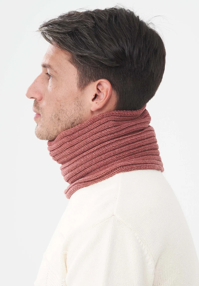 Unisex Strick Loop Schal aus Bio-Merinowolle und Bio-Baumwolle