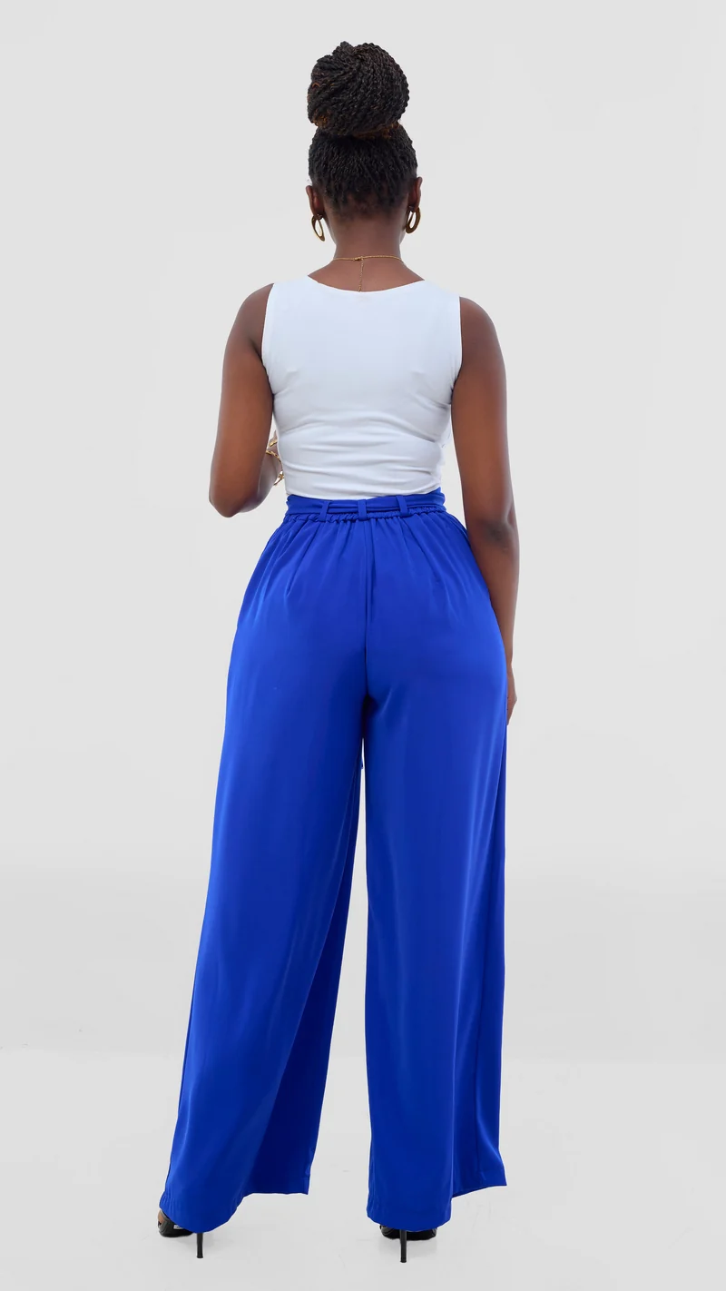 Poised Palazzo Pants - Blue