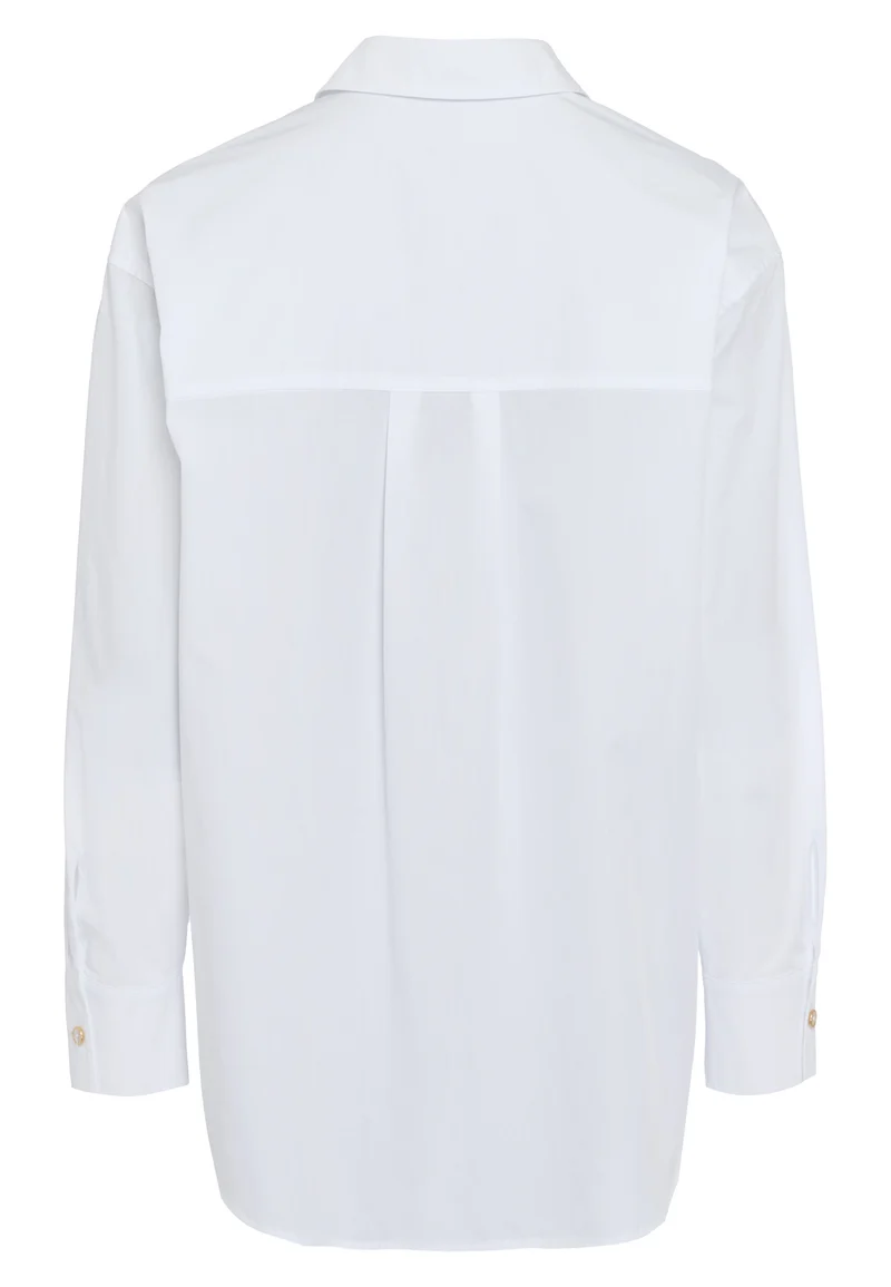 Chemisier en coton avec bandes et logo