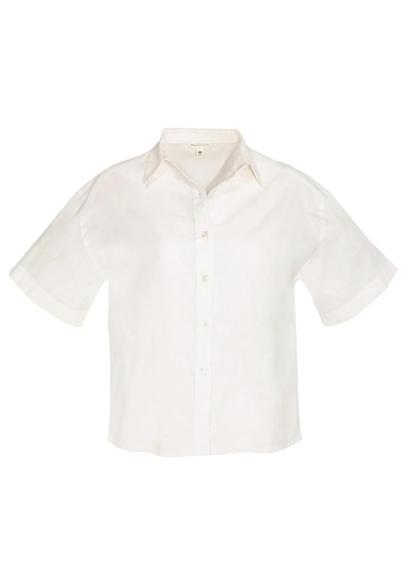 Bluse aus Bio-Baumwolle und Leinen