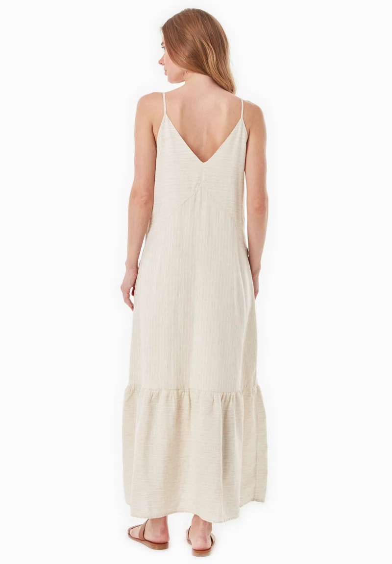 Kleid aus Bio-Baumwolle und Leinen
