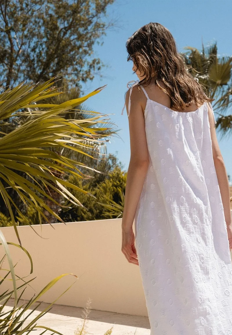 Kleid aus Bio-Baumwolle im Jacquardgewebe