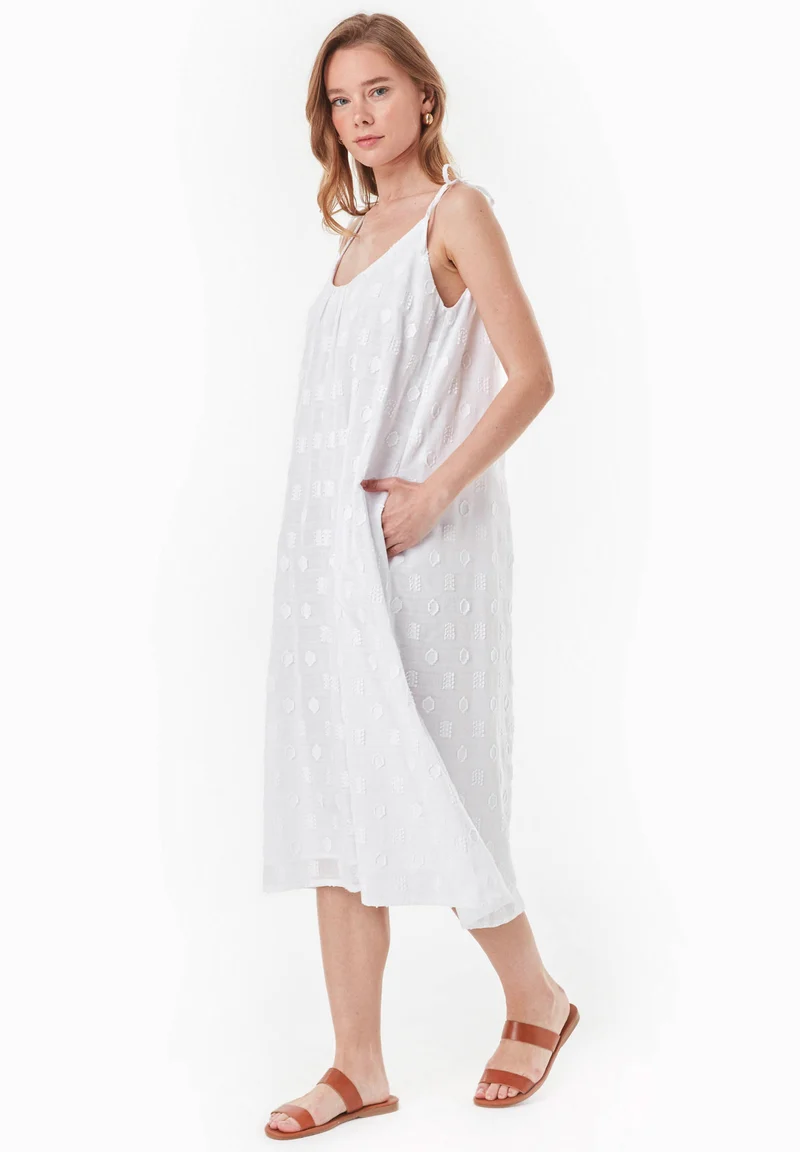 Kleid aus Bio-Baumwolle im Jacquardgewebe