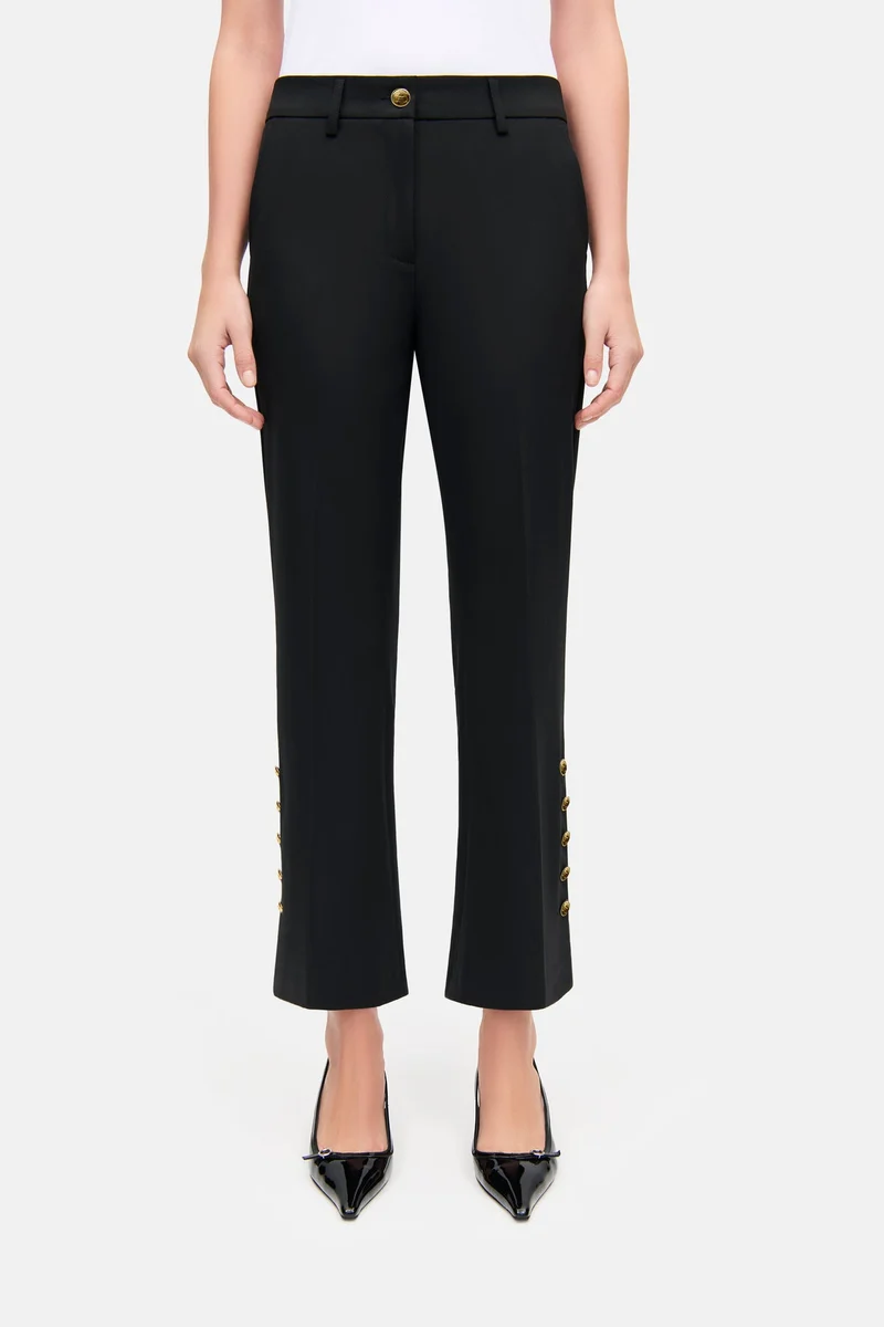 Pantalon bootcut avec boutons dorés France