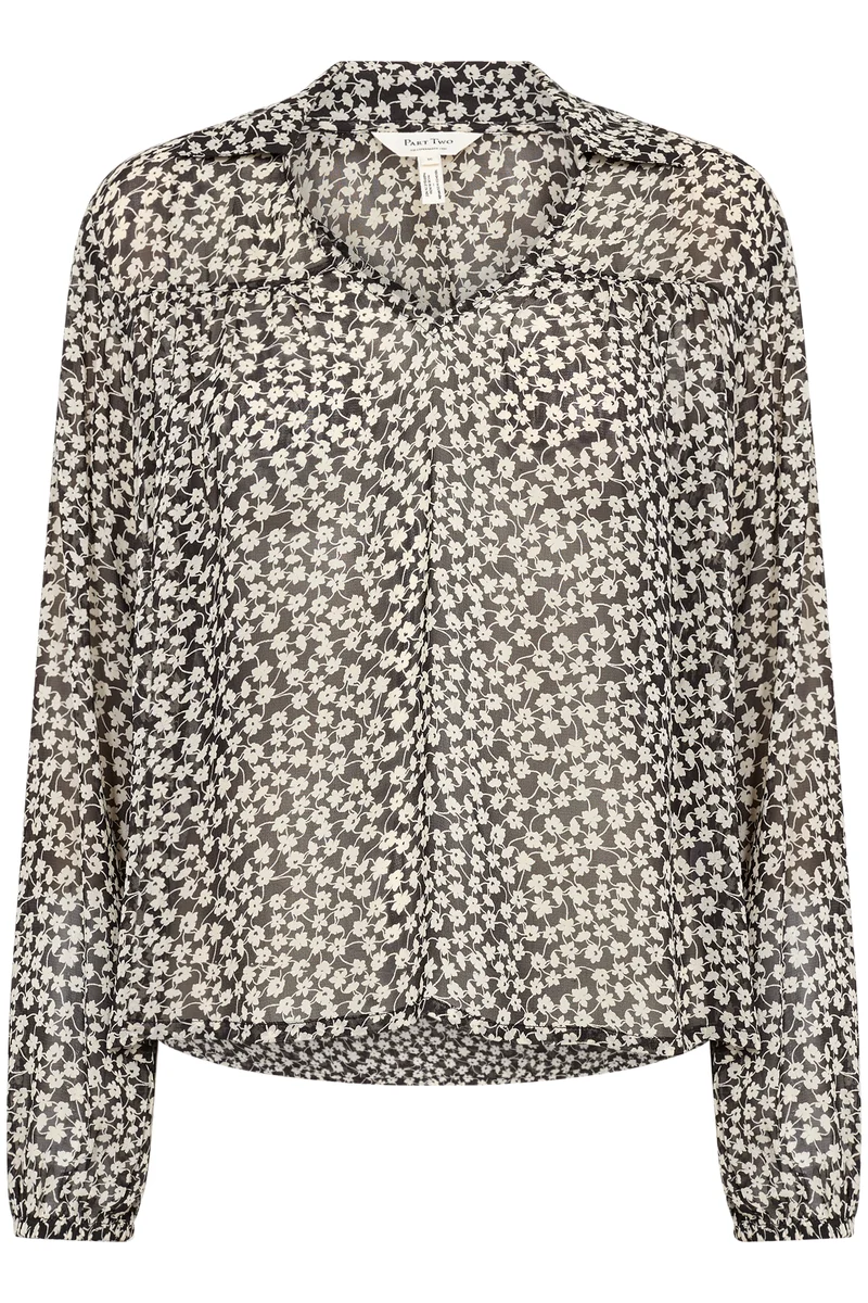 Blouse avec motif floral et col polo ouvert Nicholina