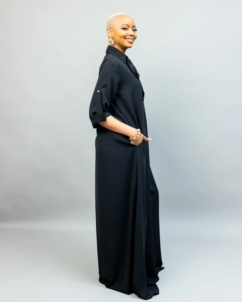 African Yuva Oasis Maxi Dress - Black