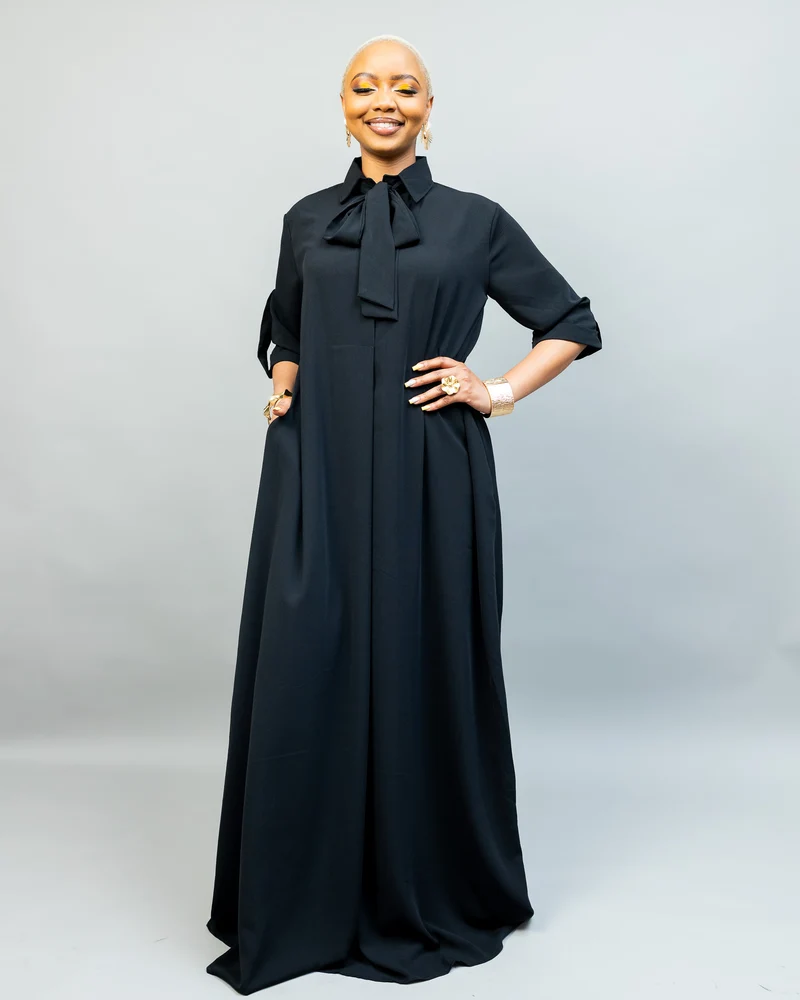 African Yuva Oasis Maxi Dress - Black