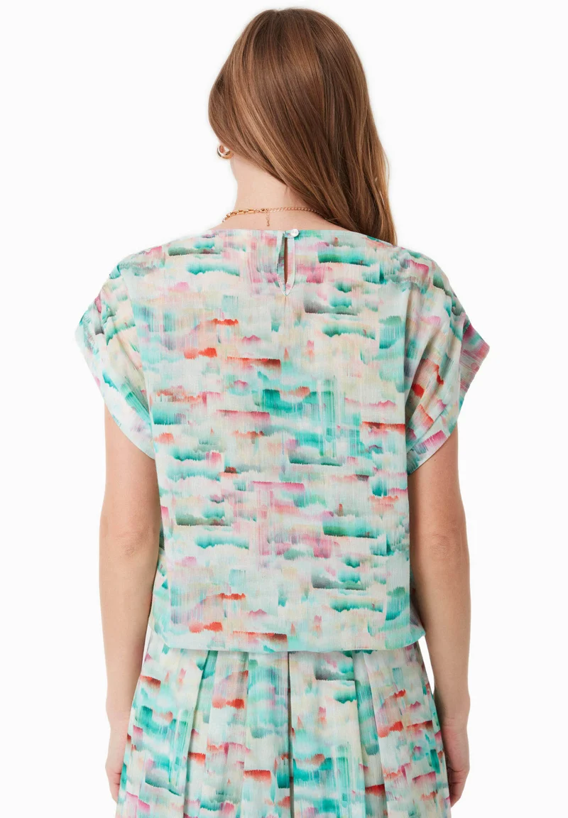 Bluse aus Bio-Baumwoll-Crinkle Voile