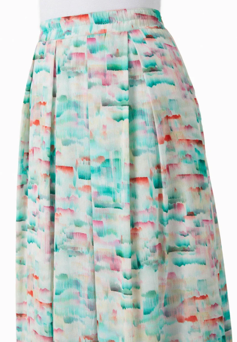 Langer Rock aus Bio-Baumwoll-Crinkle Voile