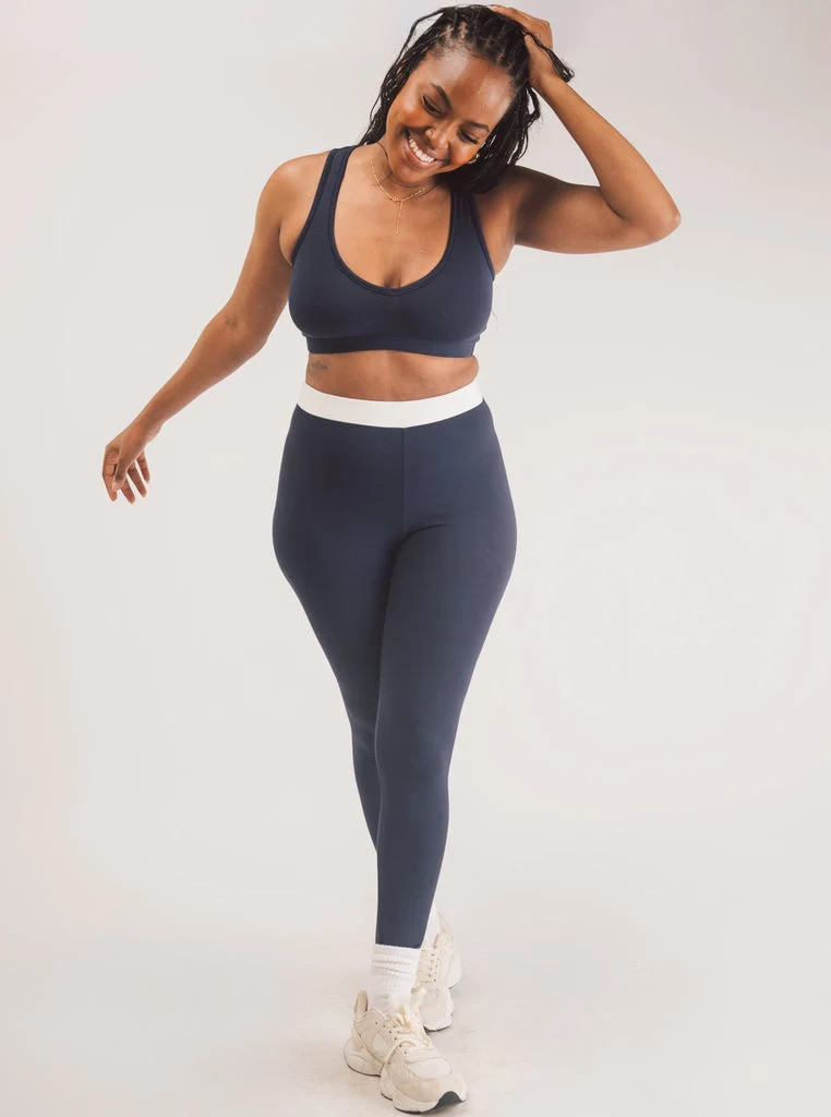 Vivo X This Is Essential Raceback Bralette - Navy Blue