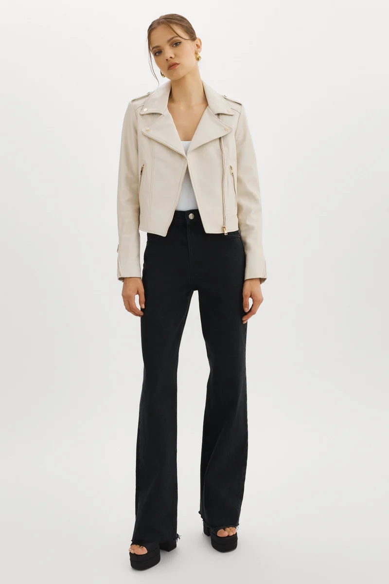 Veste biker ajustée Donna