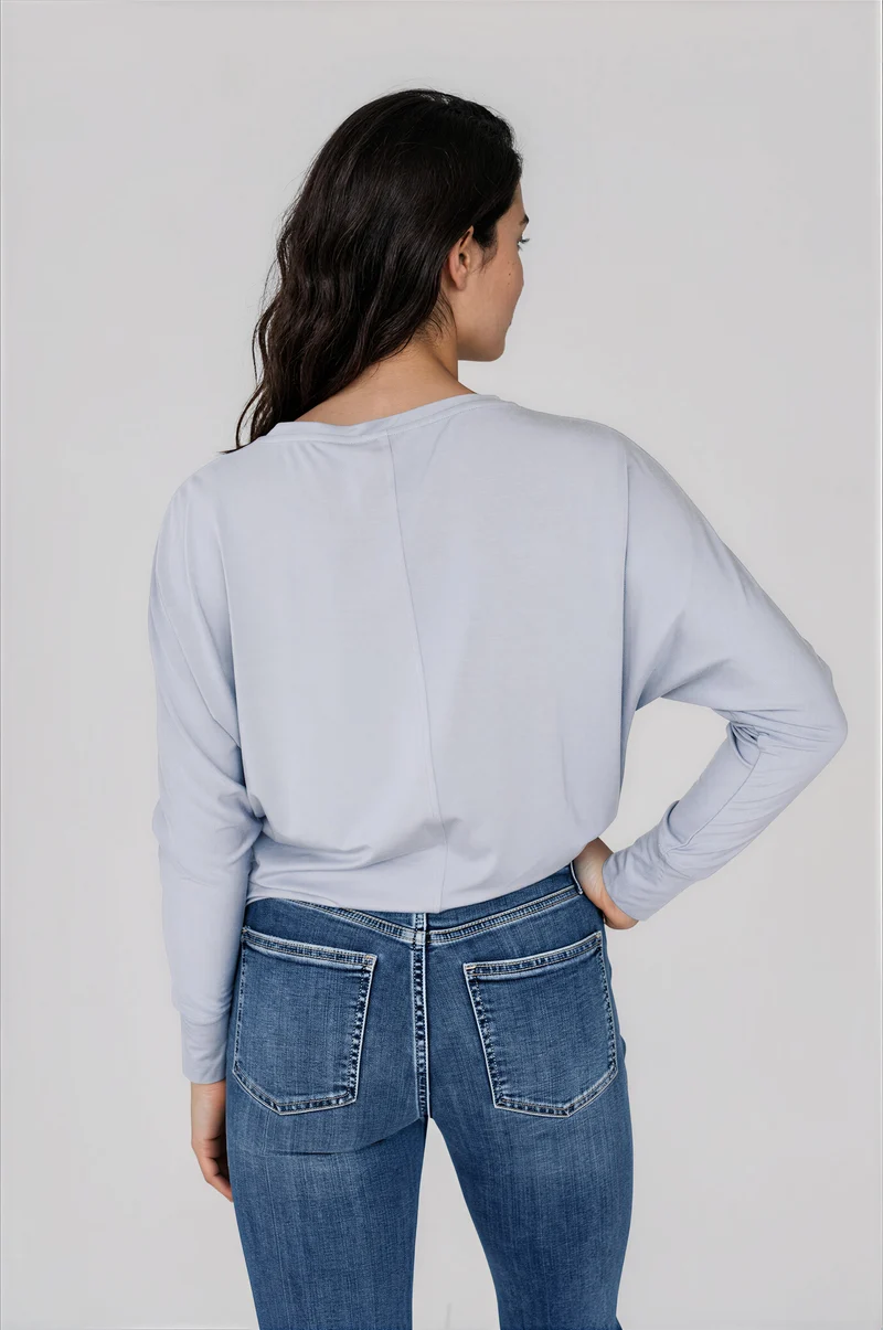 T-shirt doux confort à manches longues dolman - Margot