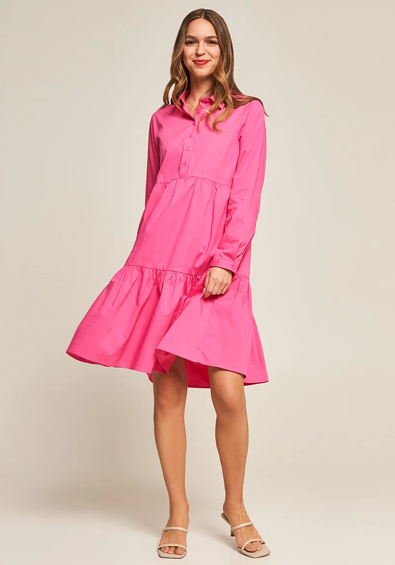 Robe chemise étagée