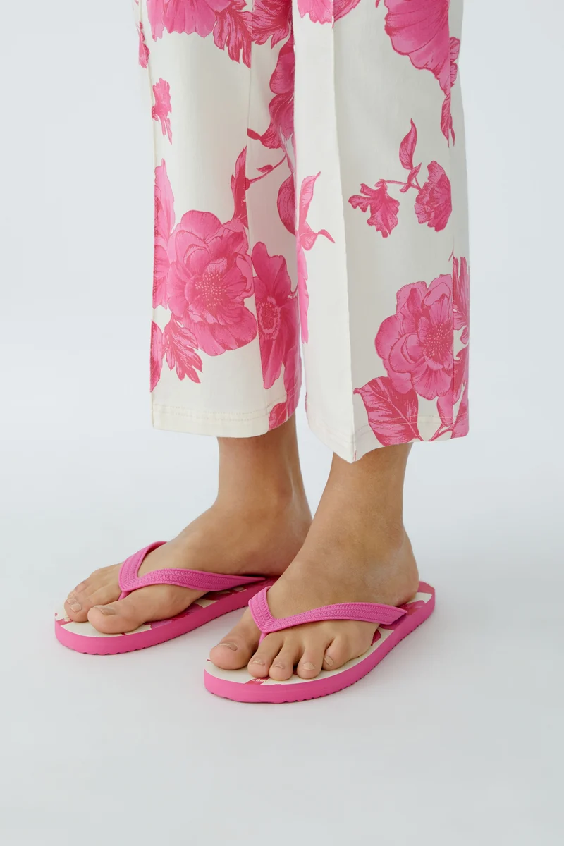 Sandales de plage avec imprimé floral