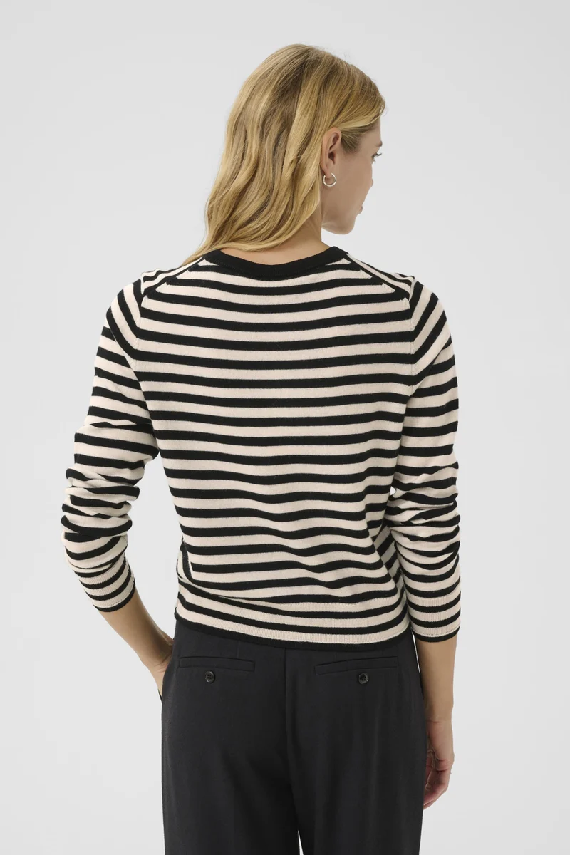 Cardigan en laine rayé avec boutons Noelani
