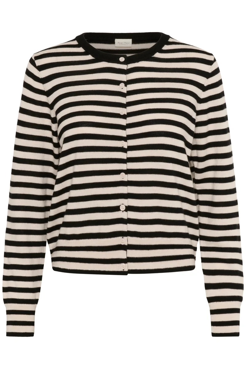 Cardigan en laine rayé avec boutons Noelani