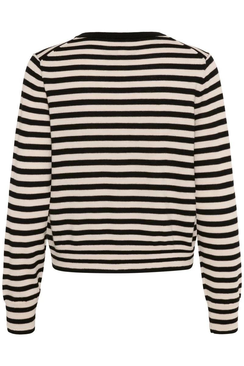 Cardigan en laine rayé avec boutons Noelani