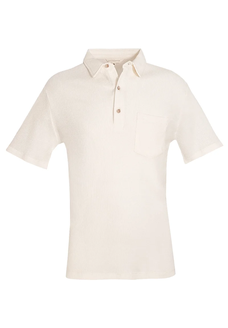 Poloshirt aus Bio-Baumwolle mit Waffelstruktur