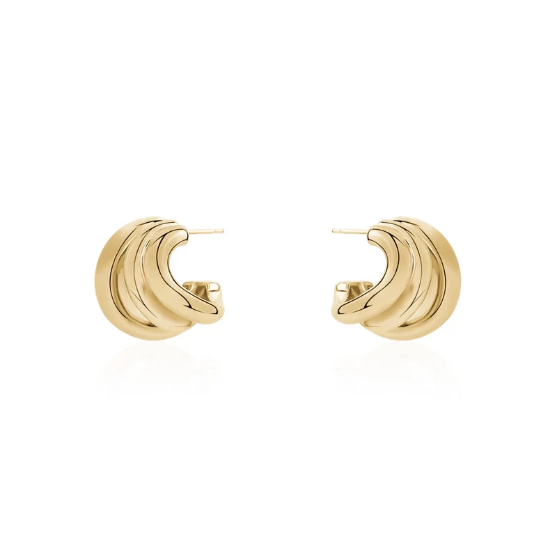 Boucles d'oreilles à trois anneaux