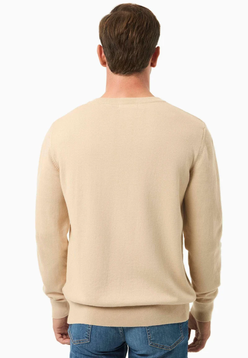 Pullover aus Bio-Baumwolle mit V-Ausschnitt