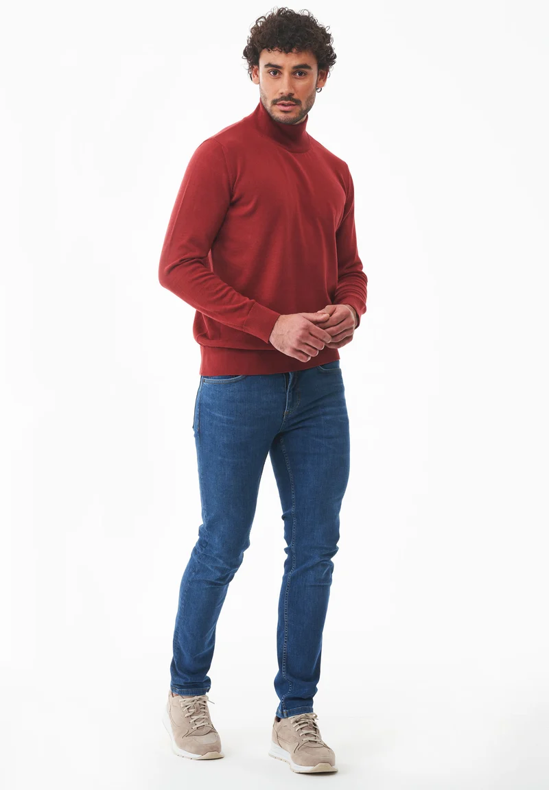 Rollkragenpullover aus Bio-Baumwolle