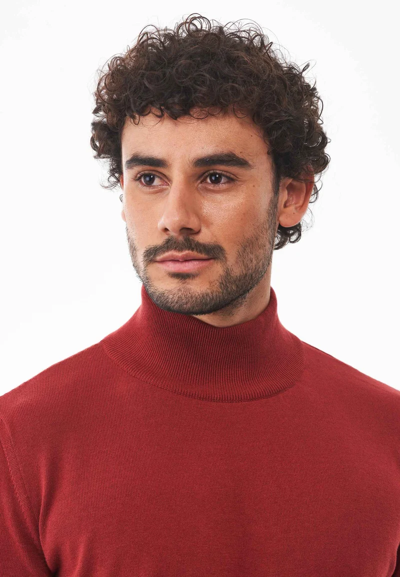 Rollkragenpullover aus Bio-Baumwolle