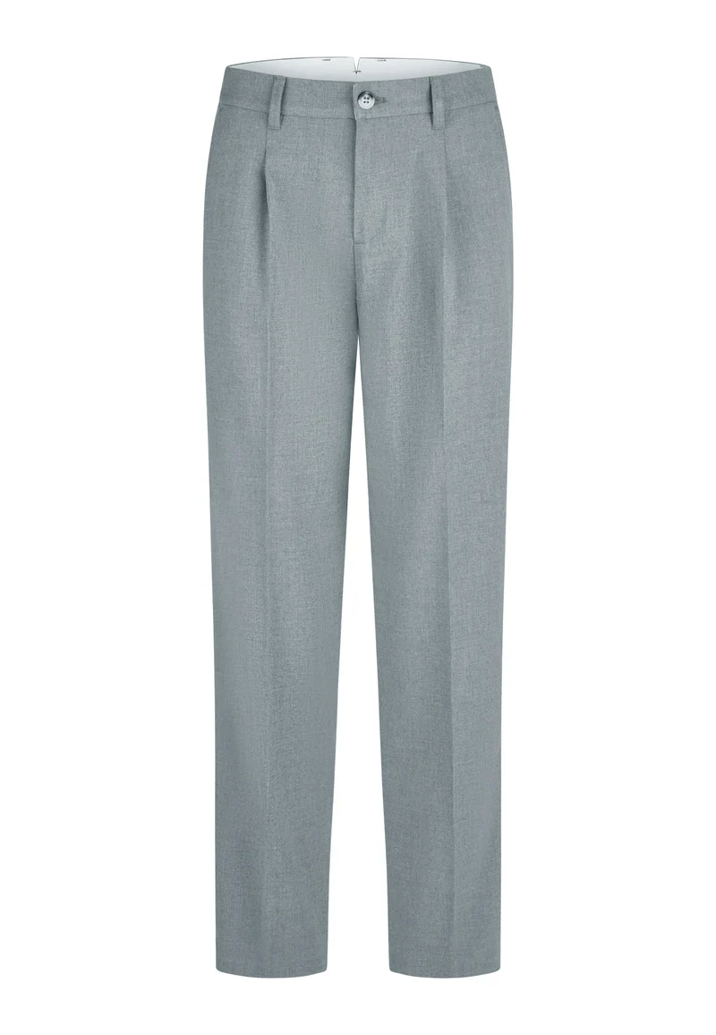 Pantalon plissé évasé avec effet flanelle